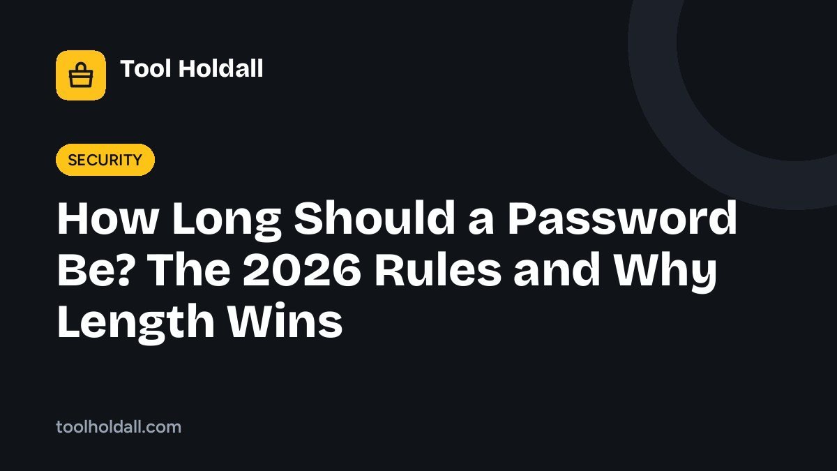 How Long Should a Password Be? The 2026 Rules and Why Length Wins