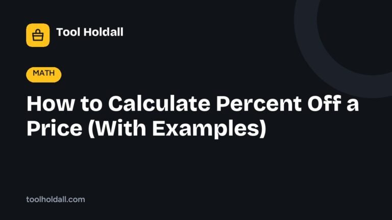 How to Calculate Percent Off a Price (With Examples)