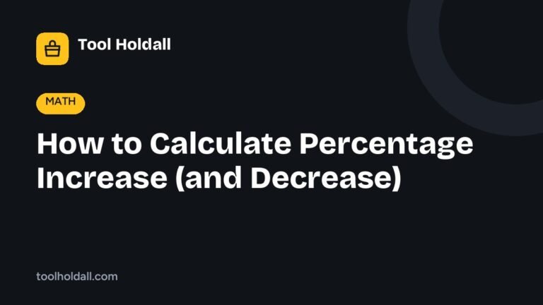 How to Calculate Percentage Increase (and Decrease)