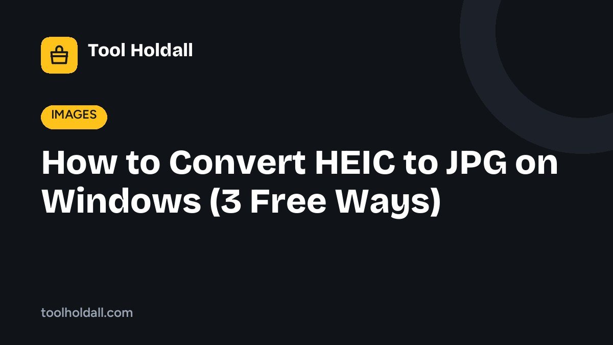 How to Convert HEIC to JPG on Windows (3 Free Ways)