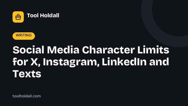 Social Media Character Limits for X, Instagram, LinkedIn and Texts
